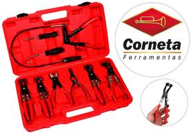 Jogo De Alicates Para Abraçadeira De Mangueira 11 Pc - Corneta