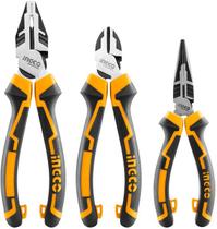 Jogo De Alicates Universal 8”, Corte 7” E Bico 6” INGCO Jogo De Alicates Universal 8”, Corte 7” E Bico 6” INGCO