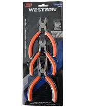 Jogo de alicete miniatura 5" 3 peças western mp-3 com mola