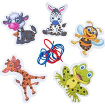 Jogo De Alinhavos Criativos Mdf Para Aprendizado e Diversão