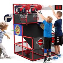 Jogo de arcade de basquete HYES 2 em 1, placar LED Dual Shot
