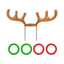 Jogo De Argolas Infláveis De Natal Com Chifres De Rena Para Festas Em Família E Presente De Ano Novo