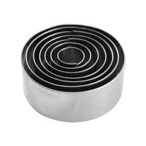 Jogo de Aro Inox Cortador Redondo Liso 7 Peças - Doupan Jogo de Aro Inox Cortador Redondo Liso 7 Peças - Doupan