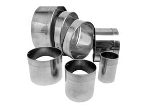 Jogo De Aros Cortadores Redondos 7 Peças Com 4 Cm De Altura