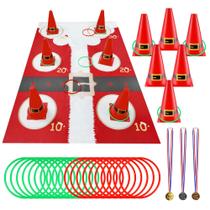 Jogo de Arremesso de Argolas Vynium Natal Carnaval 30 peças para Adultos Jogo de Arremesso de Argolas Vynium Natal Carnaval 30 peças para Adultos