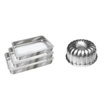 Jogo De Assadeira Retangular N. 1, 2 e 3 + 1 Forma Decorada Suíça Gomada Alumínio Qualidade IF 35 Jogo De Assadeira Retangular N. 1, 2 e 3 + 1 Forma Decorada Suíça Gomada Alumínio Qualidade IF 35