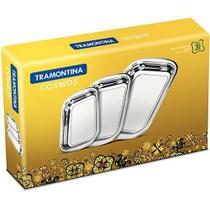 Jogo de Assadeiras (3 Unid) - Aço Inox - Tramontina - 64310/400 Jogo de Assadeiras (3 Unid) - Aço Inox - Tramontina - 64310/400