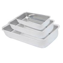 Jogo de assadeiras de aluminio retangular altas 3 peças