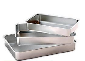 Jogo de Assadeiras, Kit de Formas Alta Retangular 3 Peças em Alumínio Grosso