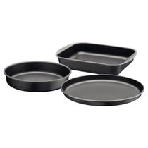 Jogo de Assadeiras Tramontina Alumínio Antiaderente Starflon Max Grafite 3 Peças Jogo de Assadeiras Tramontina Alumínio Antiaderente Starflon Max Grafite 3 Peças