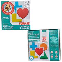 Jogo De Associação Montessori Cores e Formas Pares Memória 2 a 4 Anos Brinquedo Educativo Pensamento Lógico