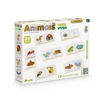 Jogo de Associações - Conhecendo os Animais: ONDE VIVEM Jogo de Associações - Conhecendo os Animais: ONDE VIVEM