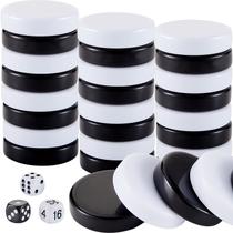 Jogo de Backgammon e Damas Skylety - 30 Peças + 5 Dados (3cm) Jogo de Backgammon e Damas Skylety - 30 Peças + 5 Dados (3cm)