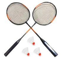 Jogo De Badminton Completo Com 2 Raquetes 3 Petecas E Bolsa - caerus