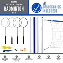 Jogo de Badminton Franklin Sports - Rede Portátil - Adultos e Crianças - Quintal/Jardim - 4 Raquetes