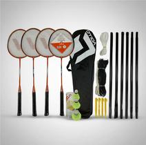 Jogo de Badminton Vollo VB004 Completo com Rede e Acessórios