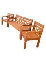 Jogo De Bancos Camila Em Madeira De Demolição - Cód 1315 Jogo De Bancos Camila Em Madeira De Demolição - Cód 1315