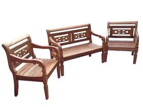 Jogo de Bancos Namoradeira Atrazione em Madeira de Demolição - Cód 1506 Jogo de Bancos Namoradeira Atrazione em Madeira de Demolição - Cód 1506