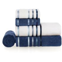 Jogo de Banhão Karsten Lumina Felpudo Unika 5 Peças Marinho