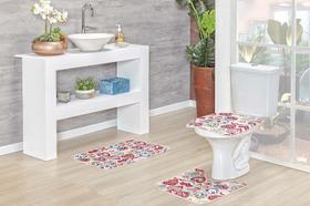 Jogo De Banheiro 3 Peças Base Emborrachada