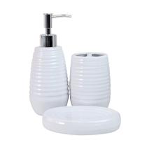 Jogo de banheiro ceramica com 3pçs 350ml