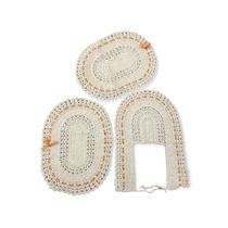 Jogo de Banheiro Crochê 3 peças Grosso Cru Fita Vitoria - Croche vitoria