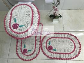 Jogo de Banheiro Crochê com Aplicação