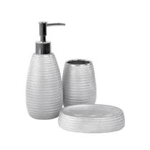Jogo de banheiro de cerâmica com 3 peças 350ml - Sanxia