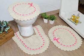 Jogo de Banheiro de Crochê Leticia Jogo de Banheiro de Crochê Leticia