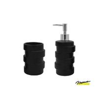 Jogo de Banheiro em Cerâmica 3 Peças Ivory - Mimo Style