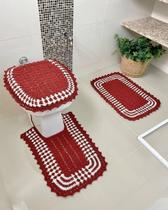 Jogo De Banheiro Em Croche 3 Peças Império Artesanal Jogo De Banheiro Em Croche 3 Peças Império Artesanal