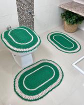 Jogo De Banheiro Em Croche 3 Peças Ipê Artesanal