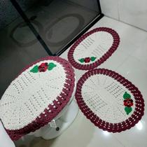 Jogo De Banheiro em Crochê Kit 3 Peças
