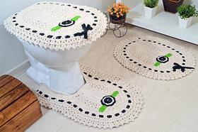Jogo de Banheiro em Crochê Rosane Jogo de Banheiro em Crochê Rosane