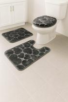 Jogo de banheiro flanel 3 peças antiderrapante desenho auto relevo Jogo de banheiro flanel 3 peças antiderrapante desenho auto relevo