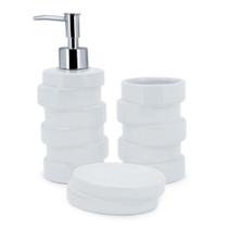 Jogo de Banheiro Ivory White 3 Peças Mimo Style Jogo de Banheiro Ivory White 3 Peças Mimo Style