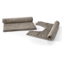 Jogo De Banheiro Kit 2 Peças Tapete + Contorno De Vaso De Bolinha Antiderrapante