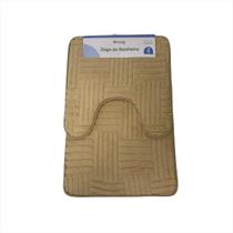 Jogo De Banheiro Kit 2 Tapetes Absorventes Antiderrapantes