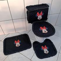 Jogo de banheiro Minnie 4 peças Tecido Jogo de banheiro Minnie 4 peças Tecido