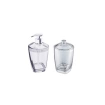 Jogo de Banheiro Porta Sabonete Liquido Transparente 2un