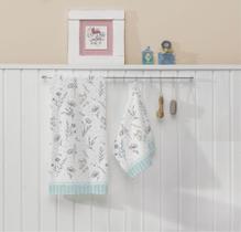 Jogo de Banho 2 peças Estampada Cortesia Floral (1Toalha de Banho + 1 Toalha de Rosto) - Lepper