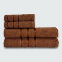 Jogo De Banho 4 Peças Coleção Verona Luxo Beka 100% Algodão Marrom Jogo De Banho 4 Peças Coleção Verona Luxo Beka 100% Algodão Marrom