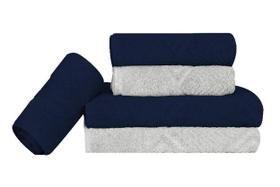 Jogo de Banho 5 Peças Max Casal Sonhare Ouro - Sultan - Marinho e Prata