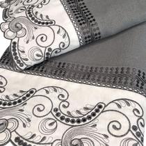 Jogo De Banho Bordado Bordado Richilieu 2 Peças Toalha Presence 100% algodão