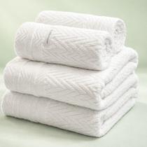 Jogo De Banho Buddemeyer Soul Extra Soft 4 Peças 100% Algodão Alta absorção Macia Grande 70 x 135cm Cor:Branco/Branco Jogo De Banho Buddemeyer Soul Extra Soft 4 Peças 100% Algodão Alta absorção Macia Grande 70 x 135cm Cor:Branco/Branco
