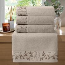 Jogo de Banho Buettner Jacquard Urbana Bird- 4 Peças - Jogo de Banho Buettner Jacquard Urbana Bird- 4 Peças -