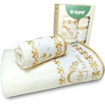 Jogo de Banho e Rosto Appel Caixa Presente Especial Mãe 2 Peças - Jogo de Banho e Rosto Appel Caixa Presente Especial Mãe 2 Peças -