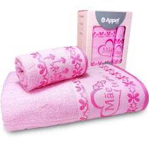 Jogo de Banho e Rosto Appel Caixa Presente Especial Mãe 2 Peças - Jogo de Banho e Rosto Appel Caixa Presente Especial Mãe 2 Peças -