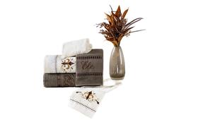 Jogo de Banho Ele e Ela Bordada e Com Barrado - 5 Peças 100% Algodão