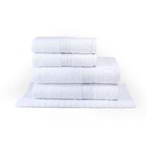 Jogo De Banho Gigante 05 Pçs Algo Egípcio Renascença Branco